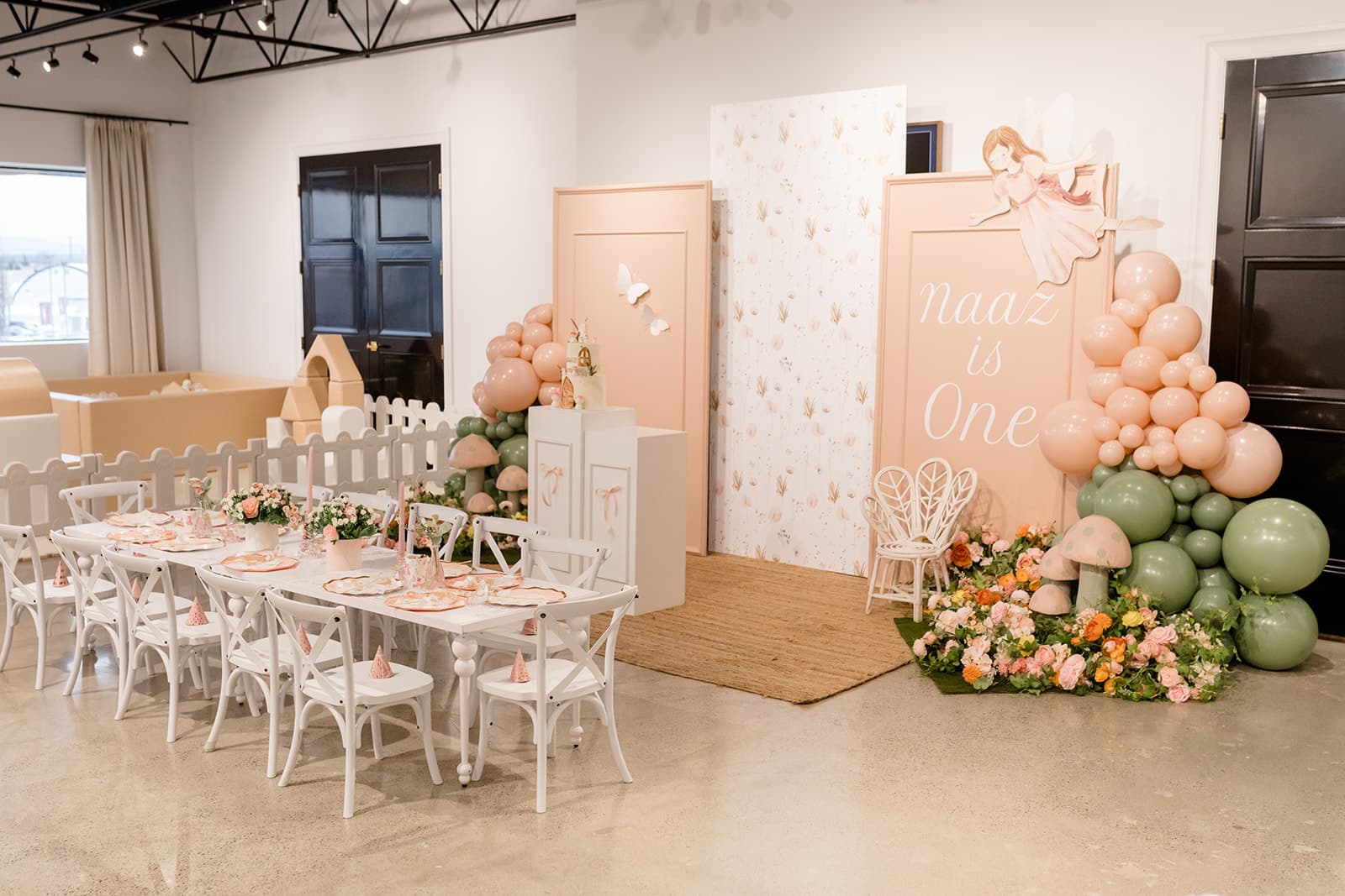 Custom event backdrop styled by Big Little Creations for a celebration in Metro Vancouver